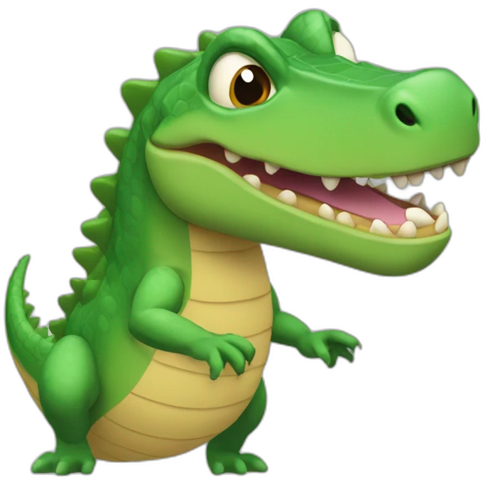 cocodrilo con sus manos tapando su boca emoji