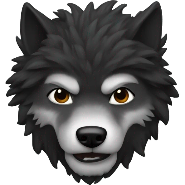 Black Stark of stark  wolf emoji
