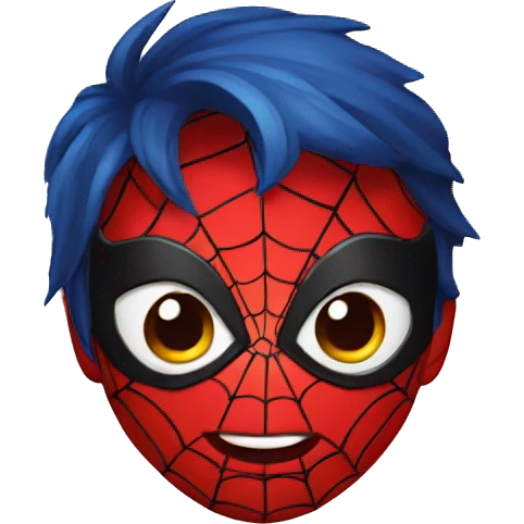 cute spiderman face emoji