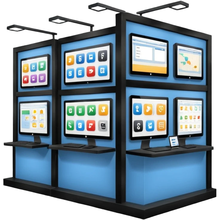 booth in an investment fair emoji