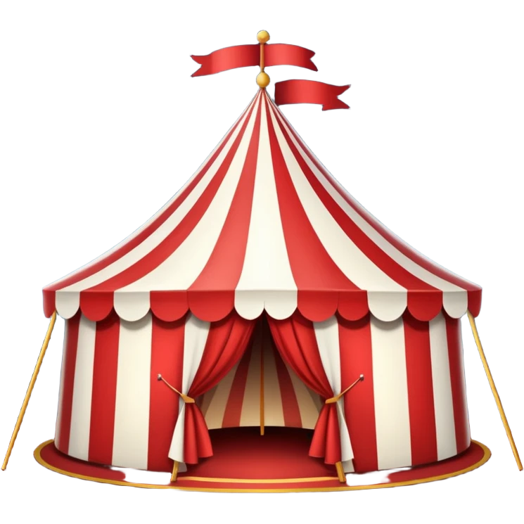 striped circus tent at night emoji