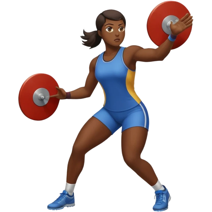 track and field throwing event female throwing discus  emoji