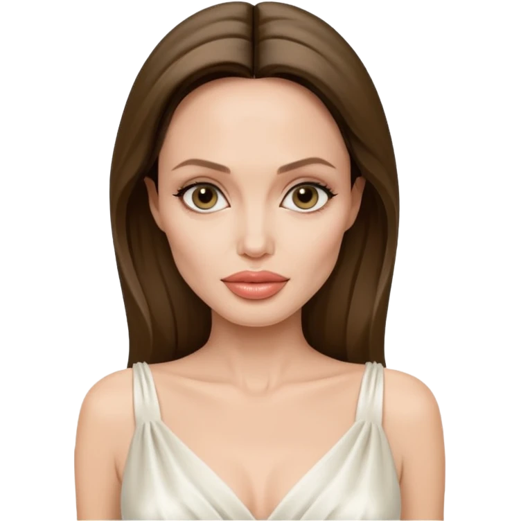 Angelina Jolie, white dress emoji