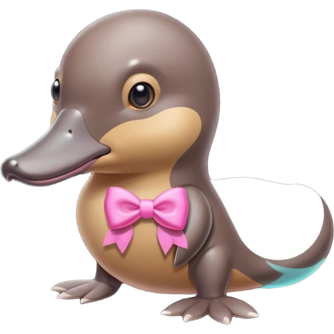 Platypus with a pink bow emoji