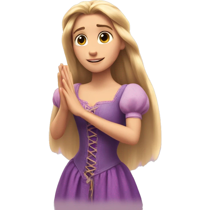 rapunzel heart with hands emoji