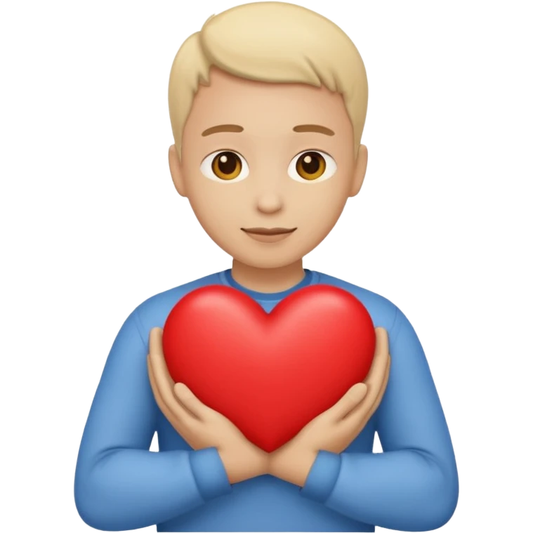 make an emoji of hugging a heart, one person. it's supposed to show a level of gratitude emoji