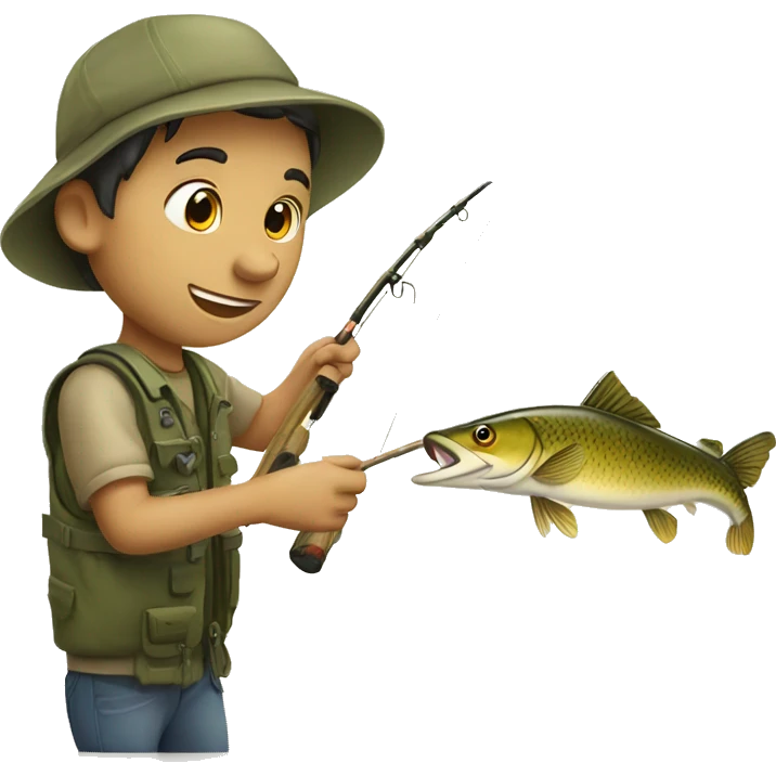 Boy fishing pike emoji