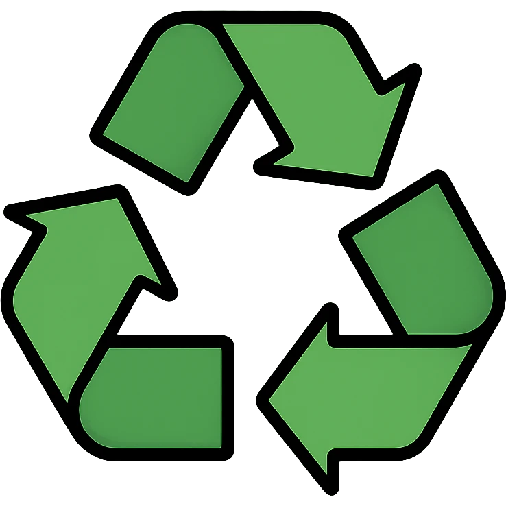 Green recycling symbol icon emoji