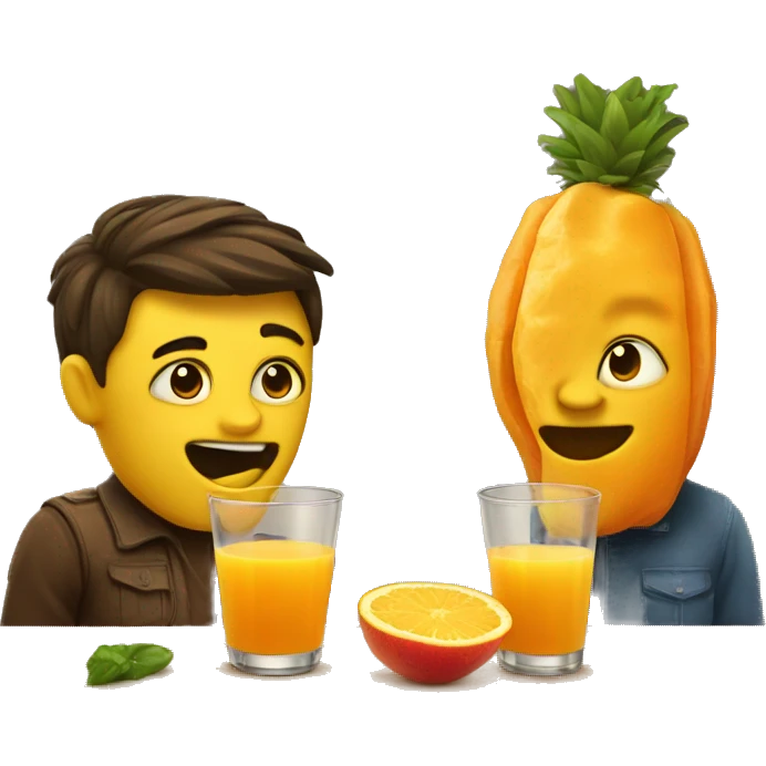 Tostad and juice emoji