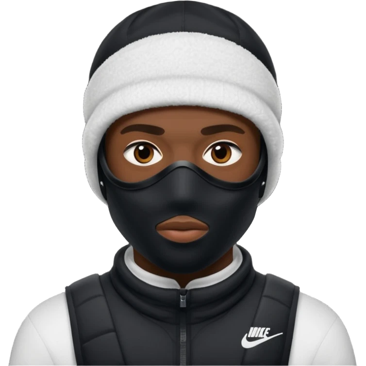 Nike ski mask black man emoji