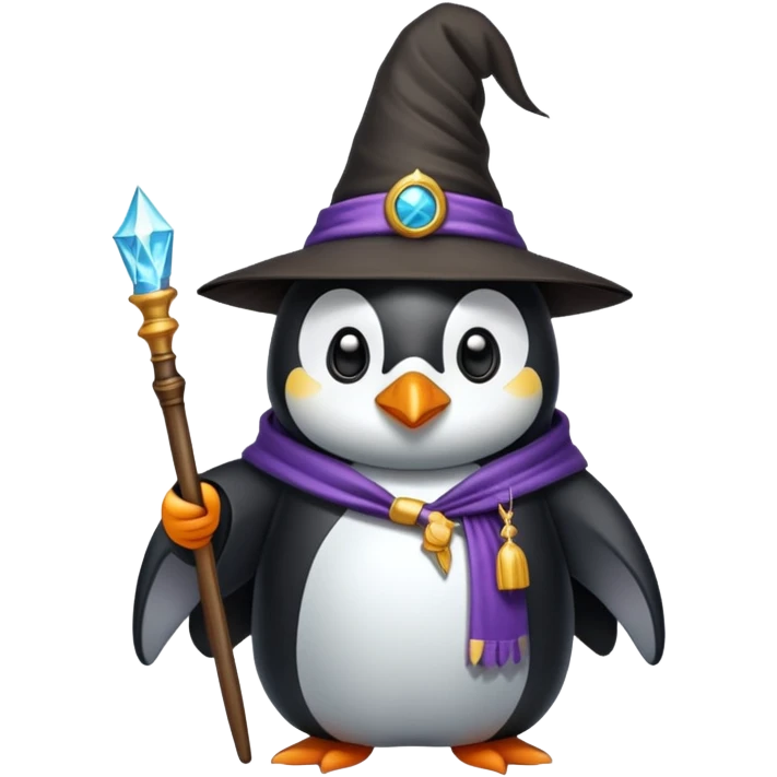 Penguin Wizard emoji
