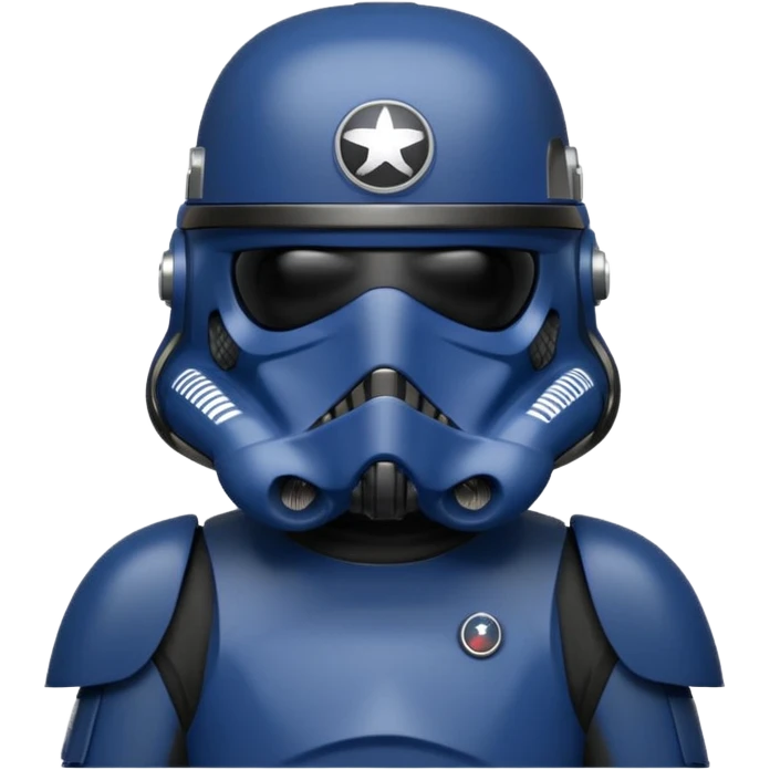 a blueberry wearing a black Star Wars Death Trooper helmet emoji