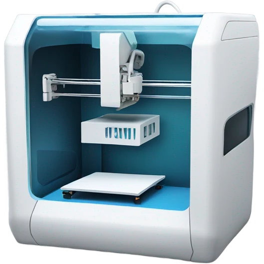 A 3-D printers that prints a 3-D printer  emoji