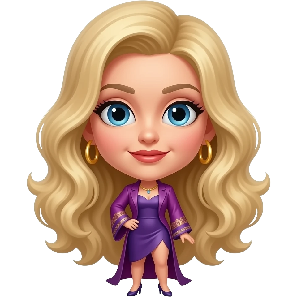 eccentric glamorous bimbo from head to toe - cinematic realistic emoji