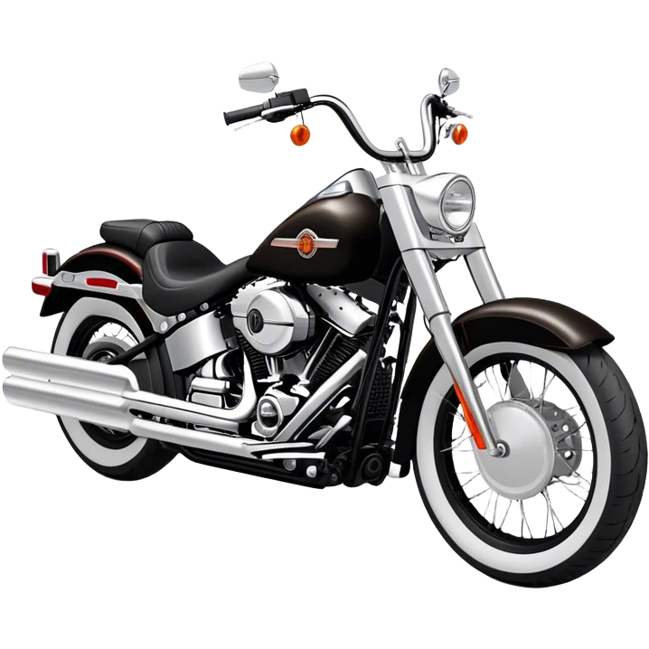 Harley-Davidson Cruiser - Harley-Davidson Softail (Model Year: 2021) (Iconic colour: Black) emoji
