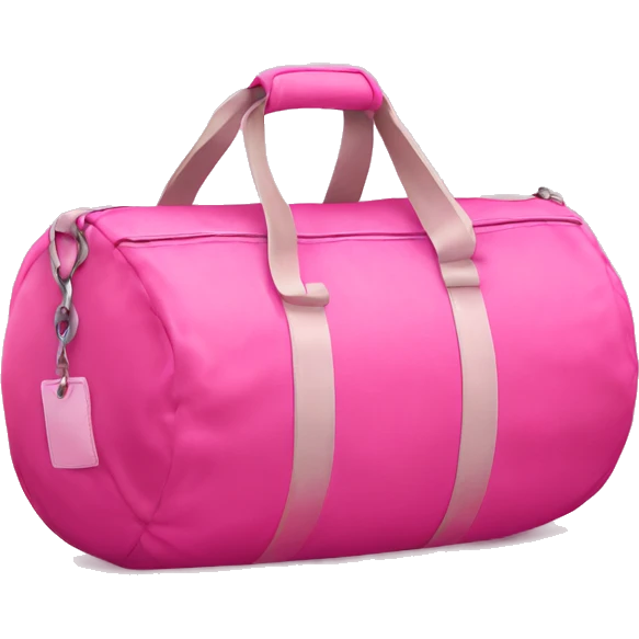 Pink duffel bag emoji