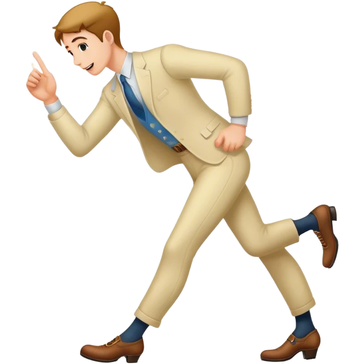 Man heelclicking emoji