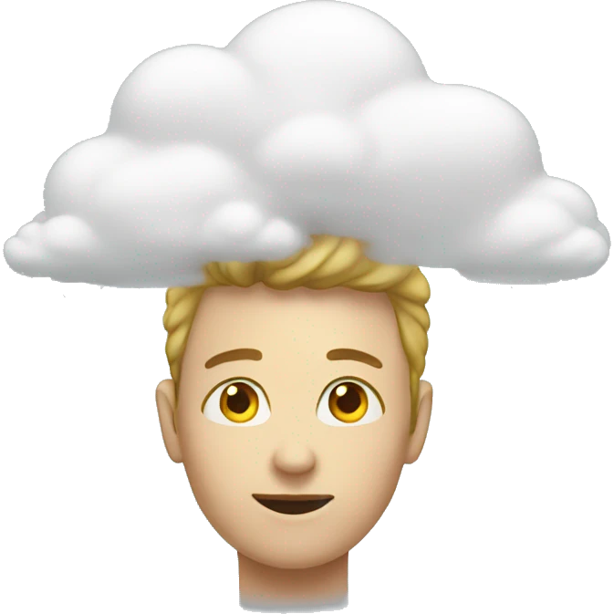 person in a cloud emoji