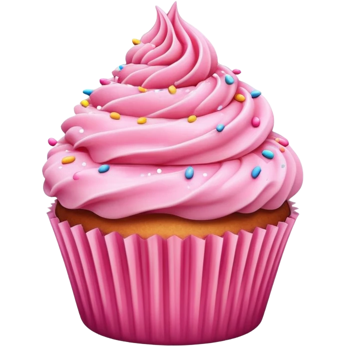 cupcake with pink icing emoji