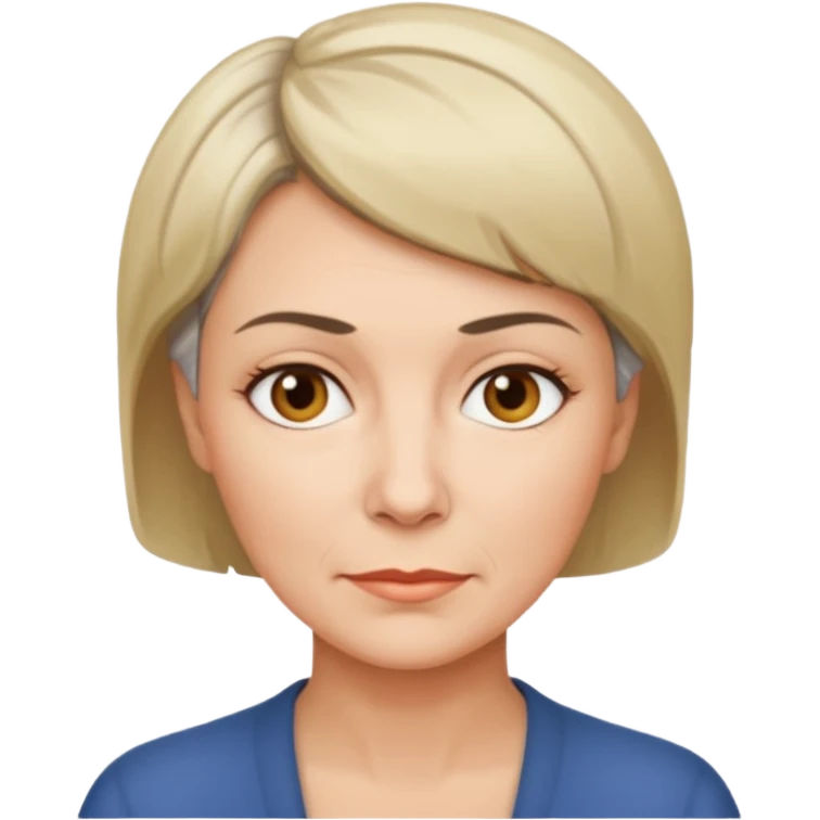middle aged woman with short hair emoji