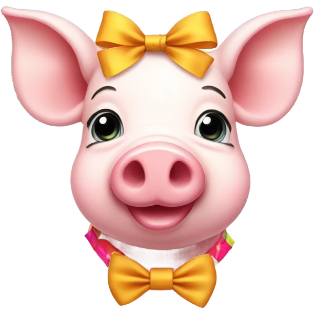 Pig With bow emoji
