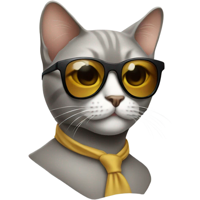Cat with sunglasses emoji