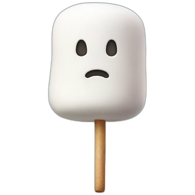 marshmallow with no face emoji