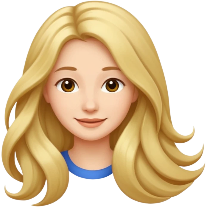 create a woman long hair  свч emoji