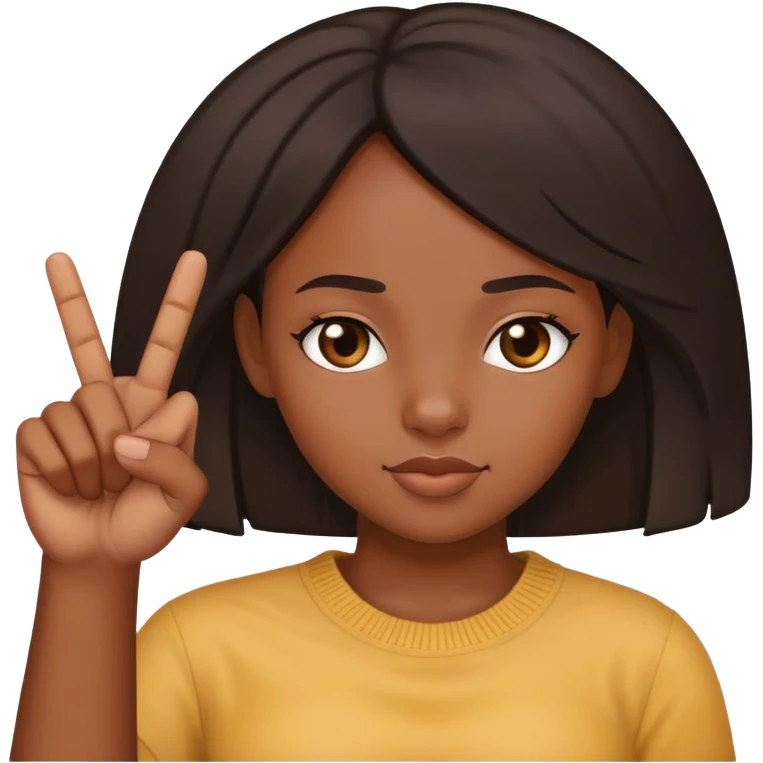 Black girl sticking up middle finger  emoji