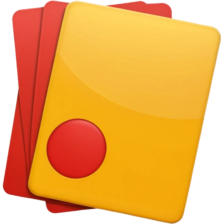 red and yellow card emoji