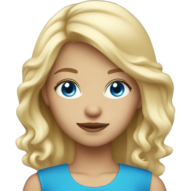 Blonde girl with blue eyes emoji