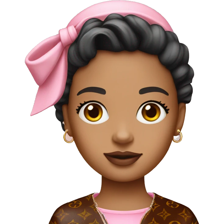 louis vuitton pink girl emoji