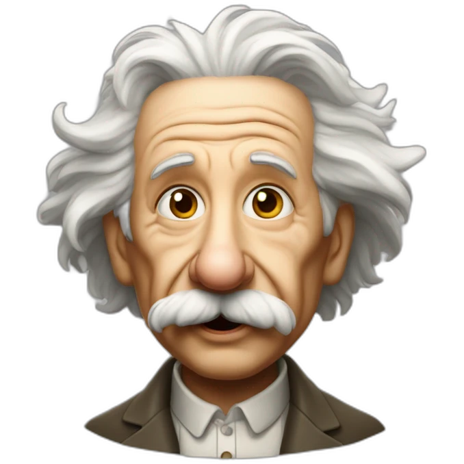 Einstein tirant la langue emoji