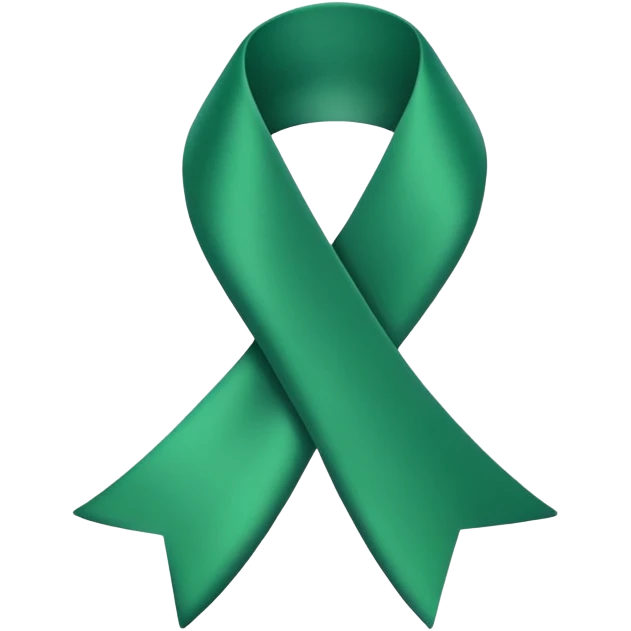 green cancer ribbon emoji