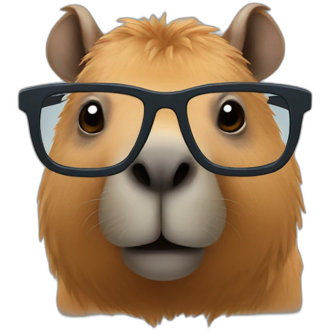 capibara in glasses  emoji