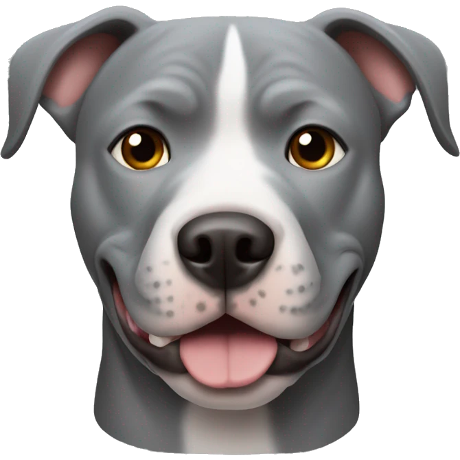 grey pitbull dog face emoji