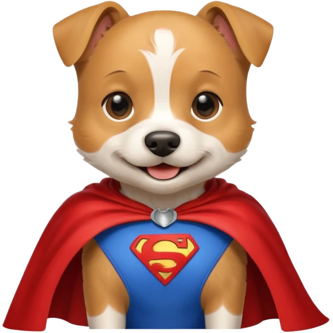 Terrier mix super hero  emoji