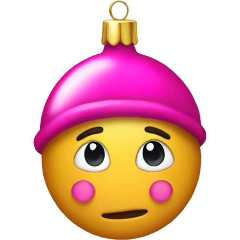Pink Christmas ornament  emoji