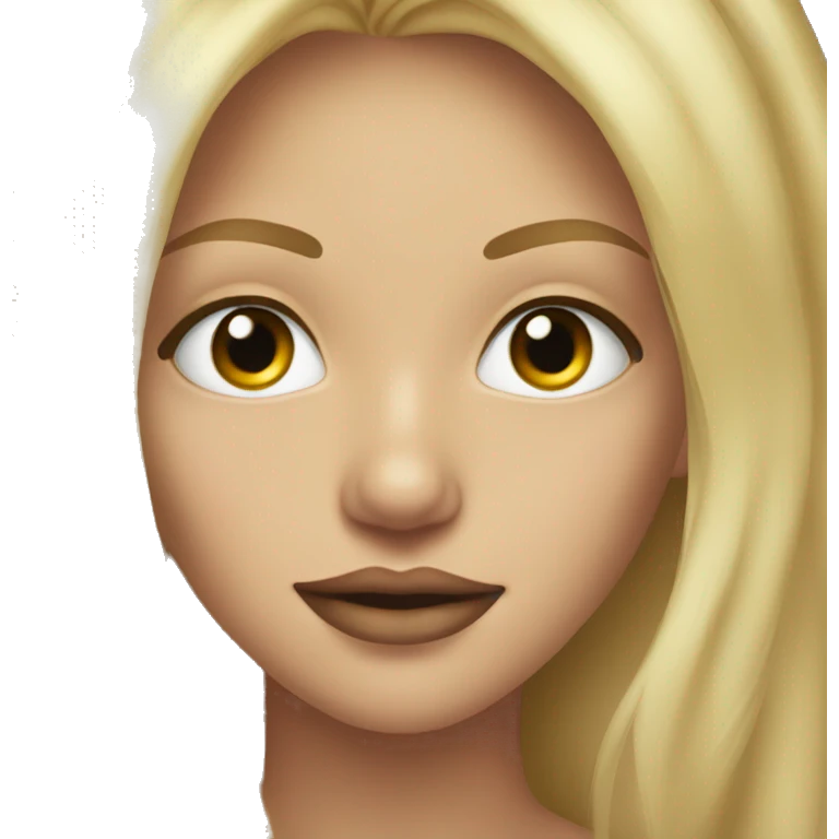 Blonde beauftiful siten eye girl emoji
