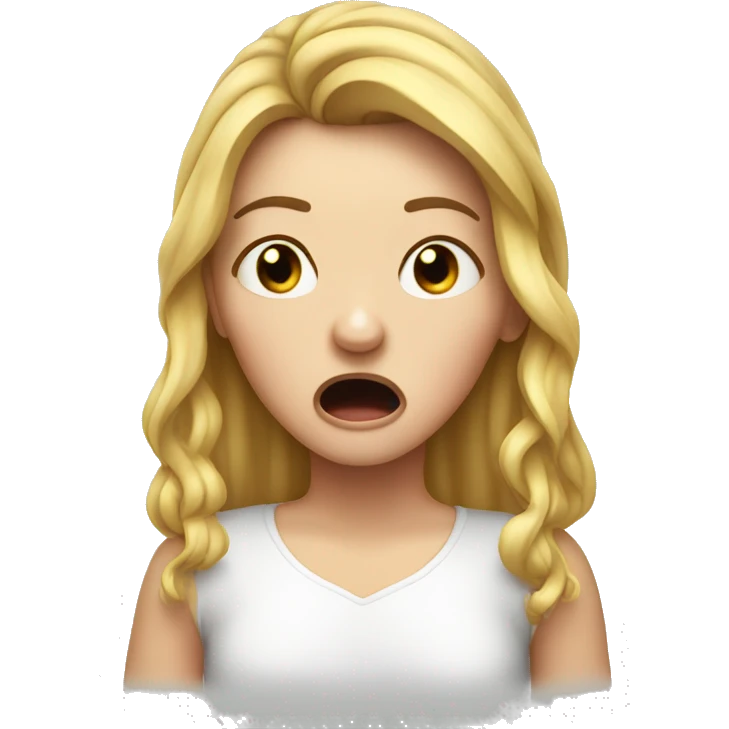 a white girl sneeze emoji