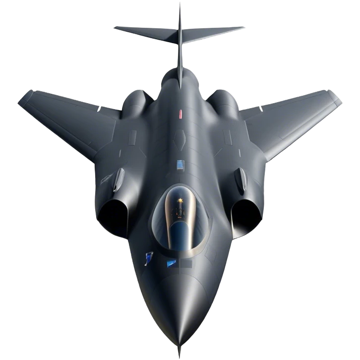 SR-71 Blackbird - Lockheed Martin (Stealth Grey) A sleek, high-speed reconnaissance aircraft with an elongated, needle-like fuselage and a smooth, aerodynamic design. The body is finished in a deep, matte jet-black with subtle panel lines and heat-resistant detailing. Its twin engines are seamlessly integrated into the structure, with sharp, swept-back wings that emphasize speed and stealth. The cockpit canopy is tinted, adding to its mysterious, high-tech aesthetic, while the overall silhouette exudes an aura of unmatched velocity and secrecy. emoji