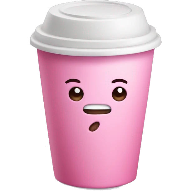 pink coffe to go cup emoji