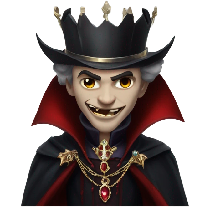Vampire king with fangs  emoji