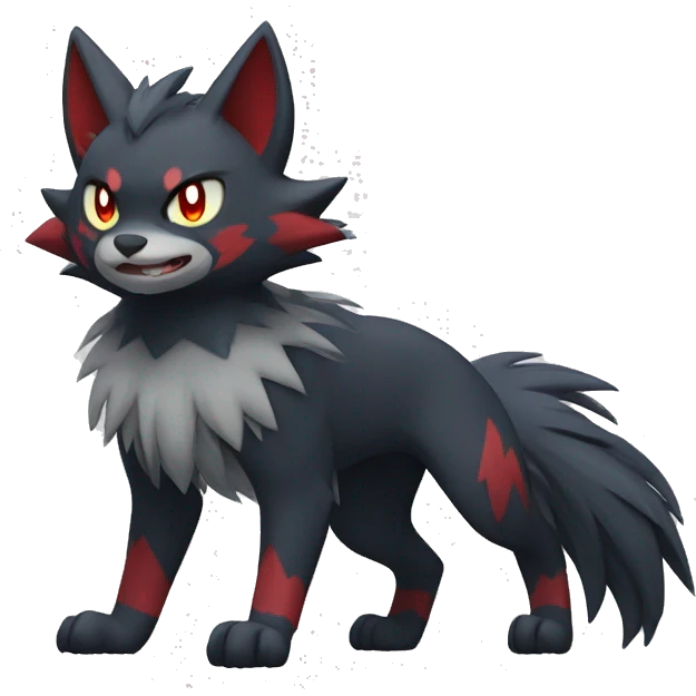 Litten-Zoroark-Mightyena-Zorua full body emoji