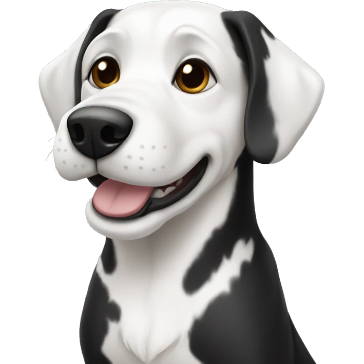 Dog white and black emoji
