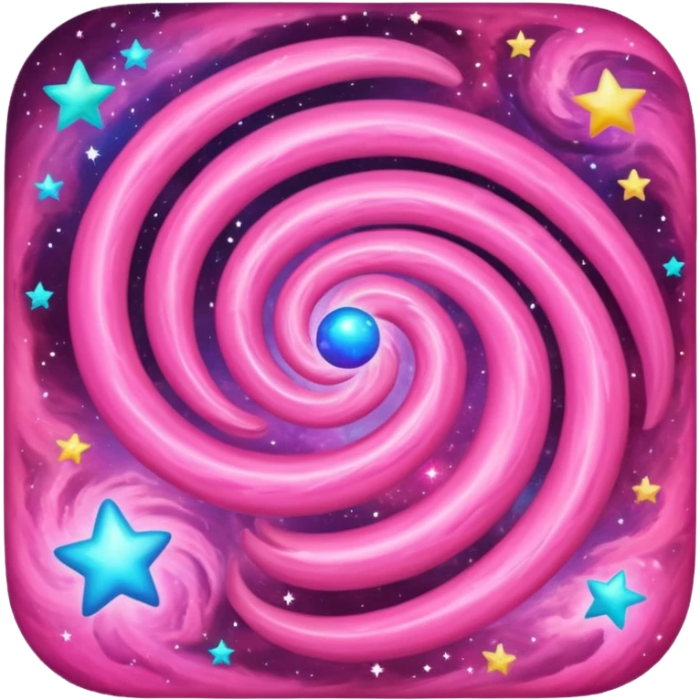 pink universe with cosmic swirls and stars emoji
