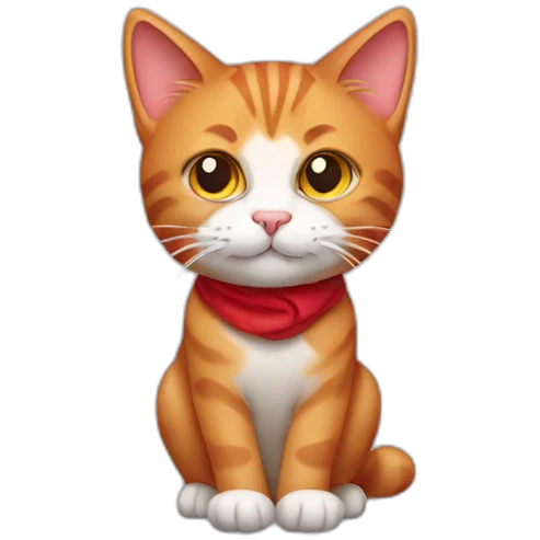 cat, red, fold emoji
