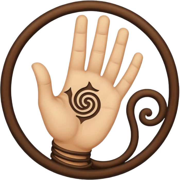 Triskelion hand sign emoji