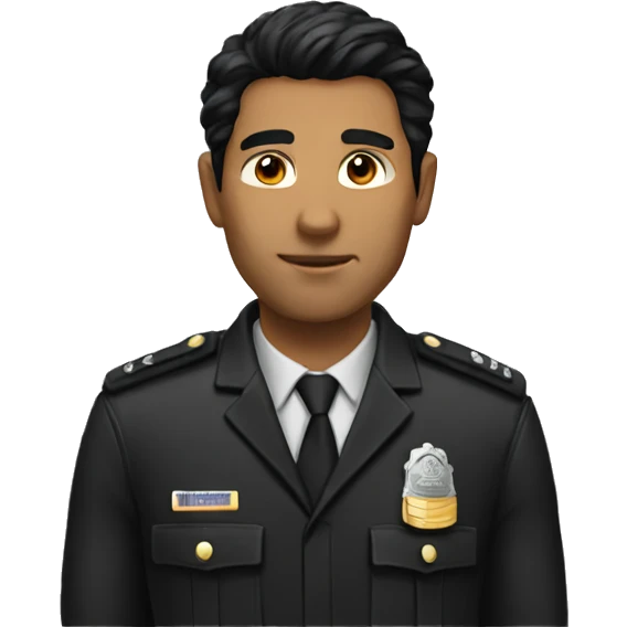private security man black hair emoji