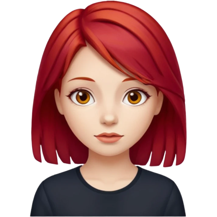 girl with cherry red hair emoji